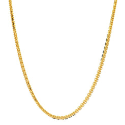22ct Solid Yellow Gold Link & Bead Chain with Secure Lobster Clasp