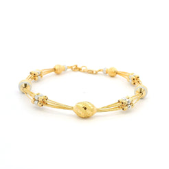 22ct Yellow Gold Bangle Bracelet | Adjustable Links & Secure Lobster Clasp