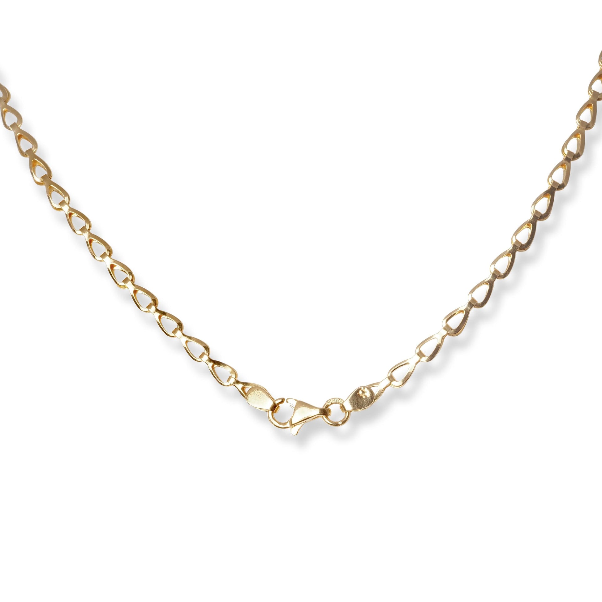 22ct Yellow Gold Chain with Pearl and Floral Detailing – Elegant Women’s Necklace