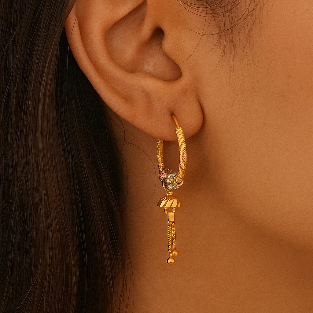 Gold Hoop Earrings Designs Indian 22ct Gold Earrings Uk 22ct Gold