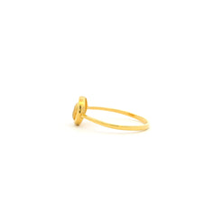 Gold ring on a white background