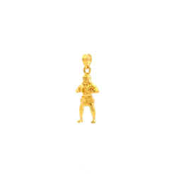 22ct Yellow Gold Lord Hanuman Pendant with Intricate Design – Traditional Hindu Religious Jewellery