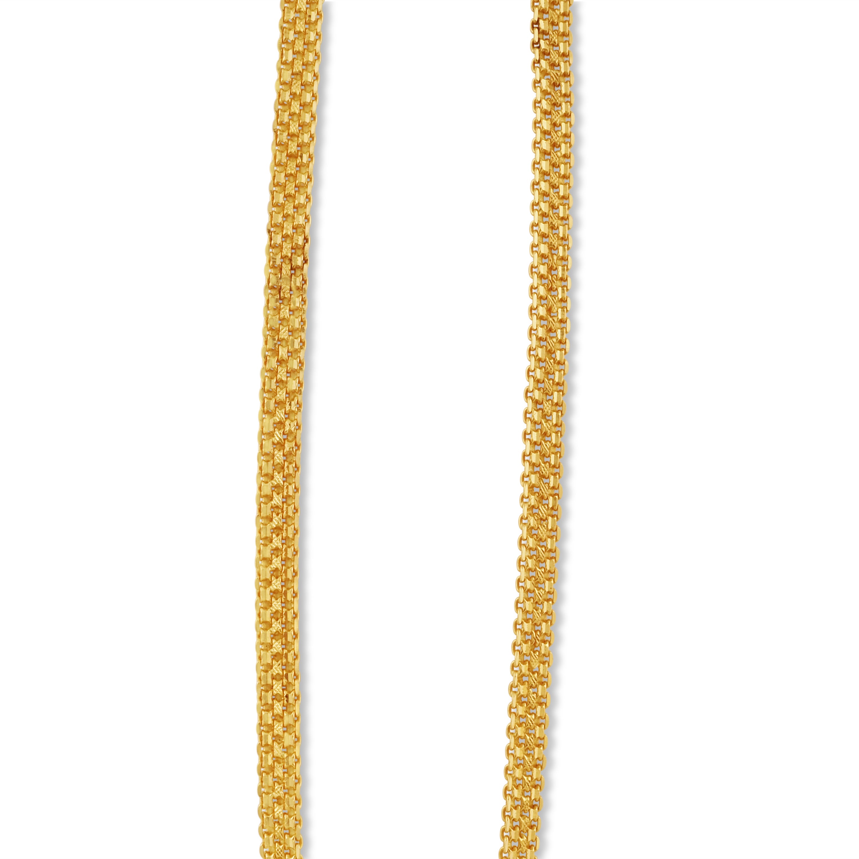 22ct Yellow Gold Men's Curb Link Chain – Double Link Design