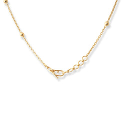 22ct Yellow Gold Polki Style Floral Necklace and Earrings Set with Bead Accents – Traditional Jewelry Suite