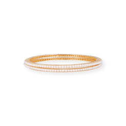 Pair of 22ct Gold Bangles with Grain Set Cultured Pearls B-8598 - Minar Jewellers