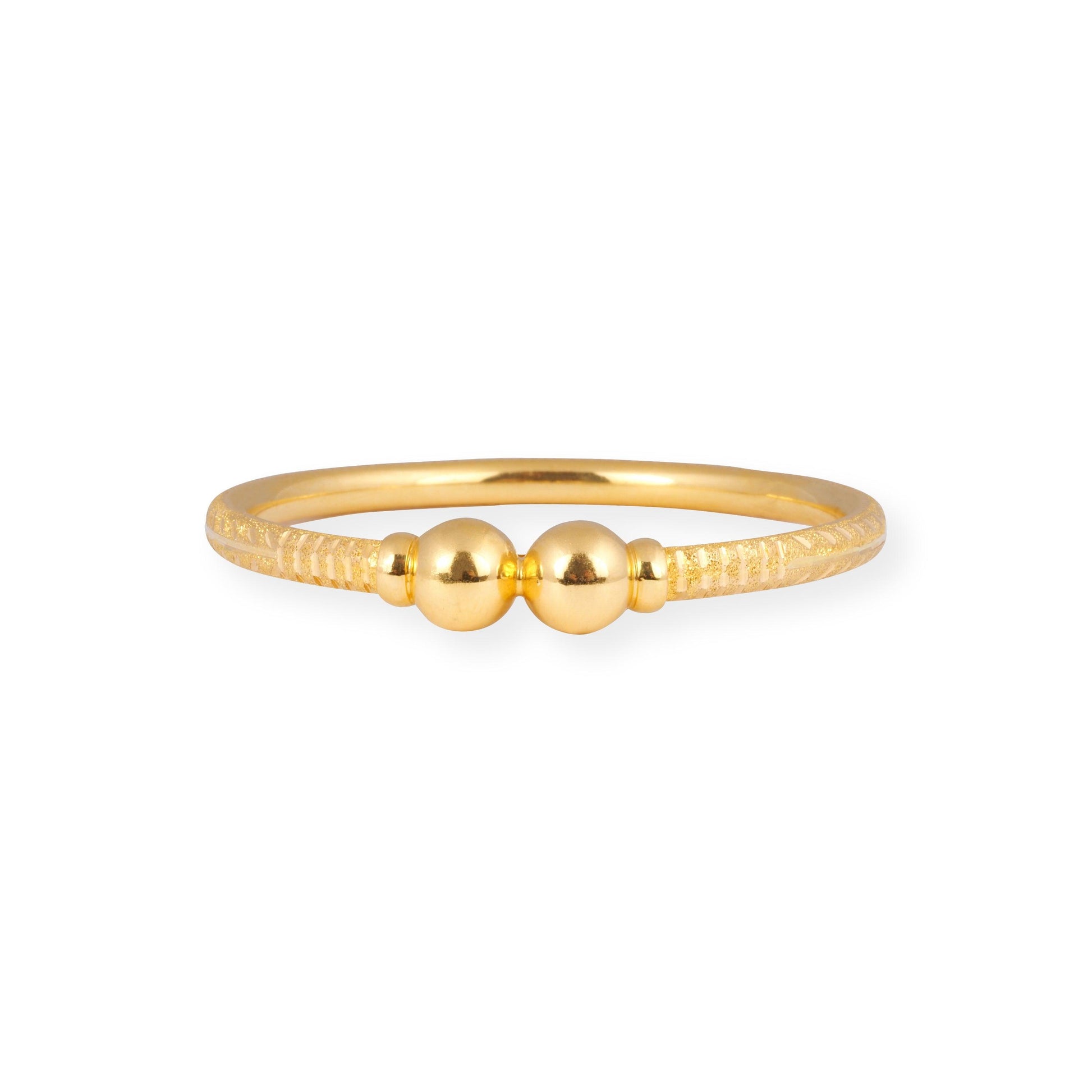 22ct Gold Hollow Tube Bangle with Hinge Fitting B-8599 - Minar Jewellers