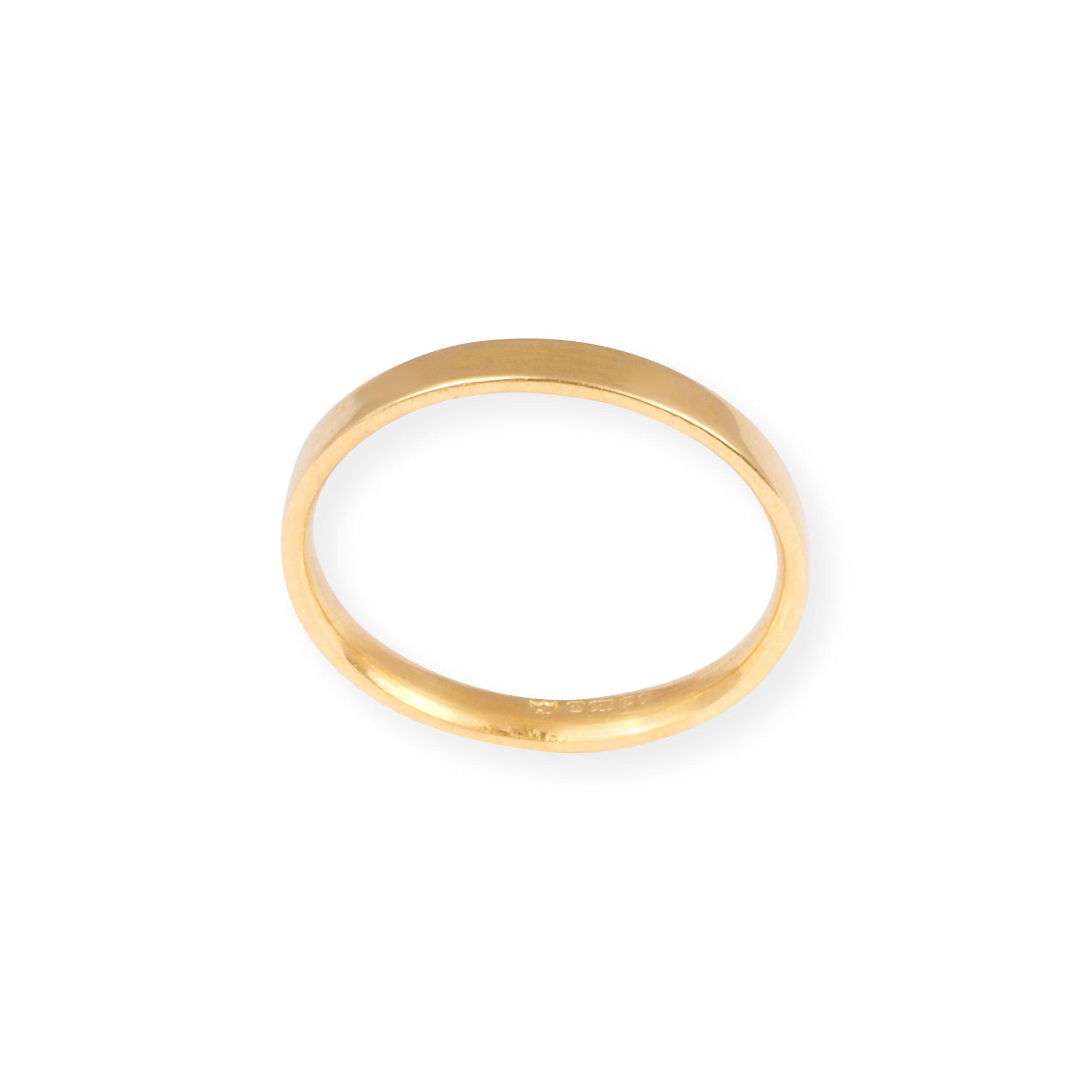 22ct Yellow Gold Band 2.25mm BD-3 - Minar Jewellers