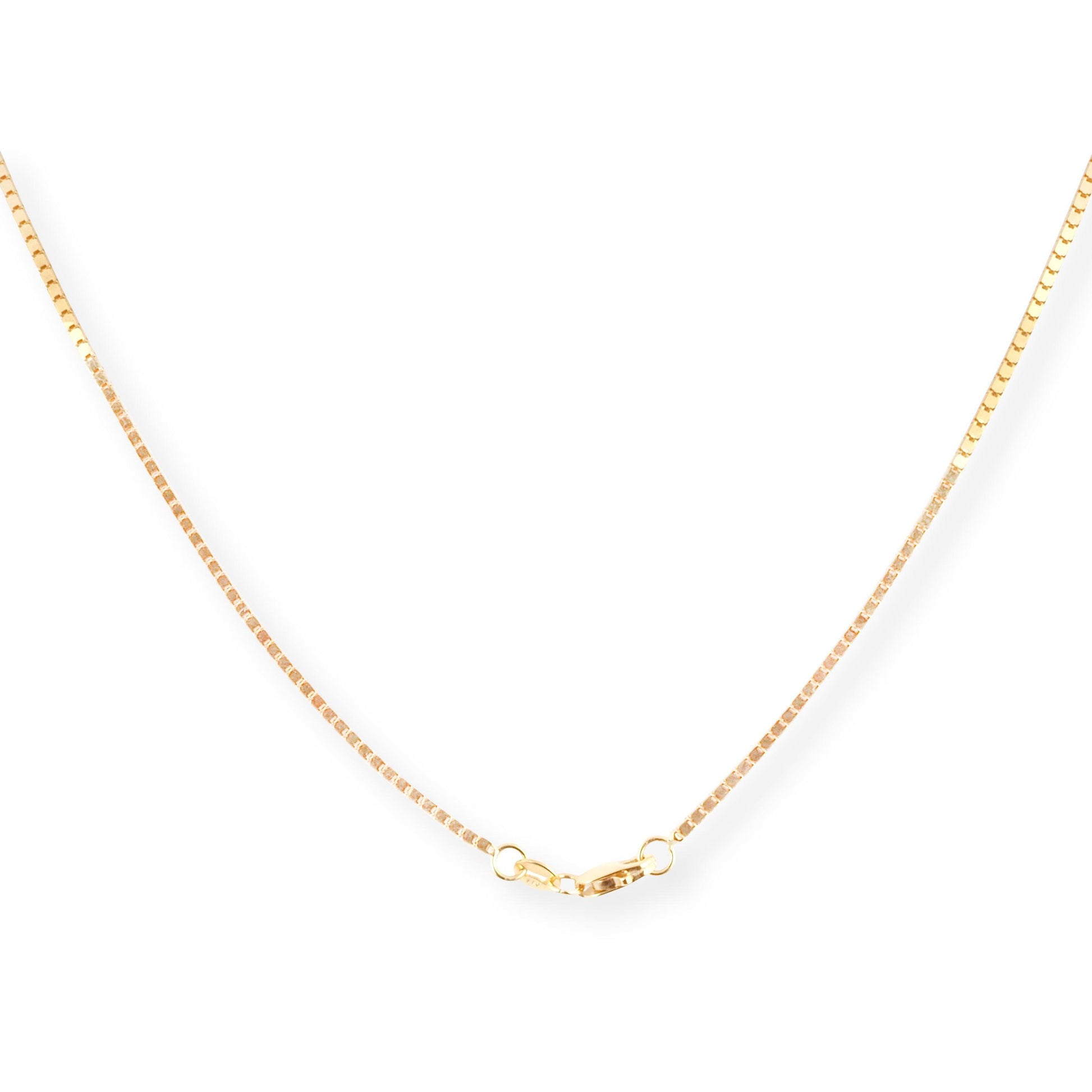 22ct Gold Box Chain with Lobster Clasp C-3824 - Minar Jewellers
