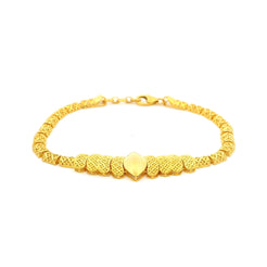 Fancy 22ct Gold Bracelet with Lobster Clasp – Intricate Handmade Design