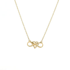 Infinity Heart Diamond Necklace | Round-Cut Lab-Grown Diamonds in Silver or 18ct Gold