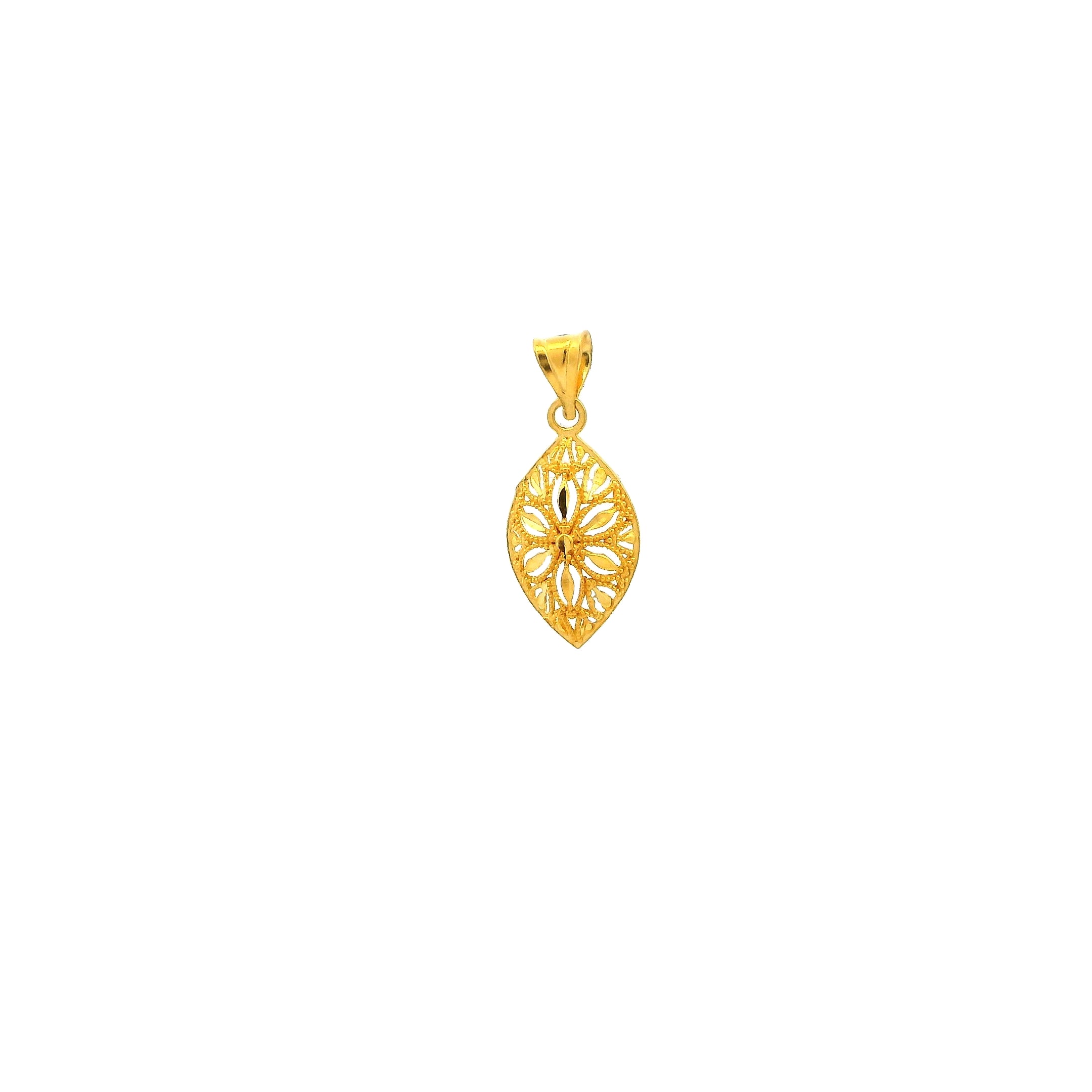 Intricate 22ct Yellow Gold Marquee Pendant for Women