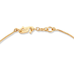 22ct Yellow Gold Bracelet in Rhodium Plating Beads with ''S'' Clasp LBR-8504 - Minar Jewellers