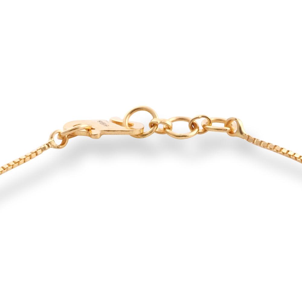 22ct Yellow Gold Bracelet in Diamond Cutting Beads Design with '' S '' Clasp LBR-8507