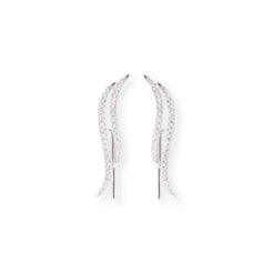 18ct White Gold Diamond Thread Earrings MCS6292 - Minar Jewellers