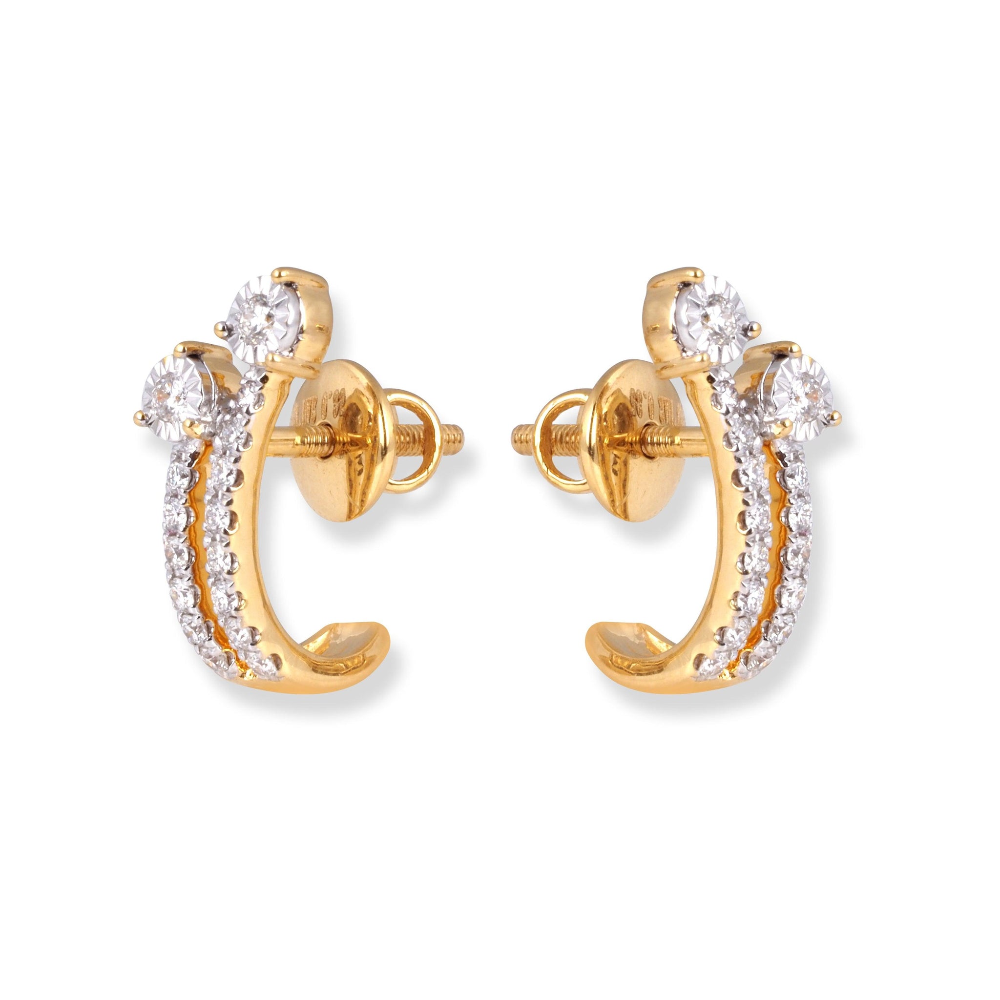 18ct Gold Diamond Earings-MCS6935/81