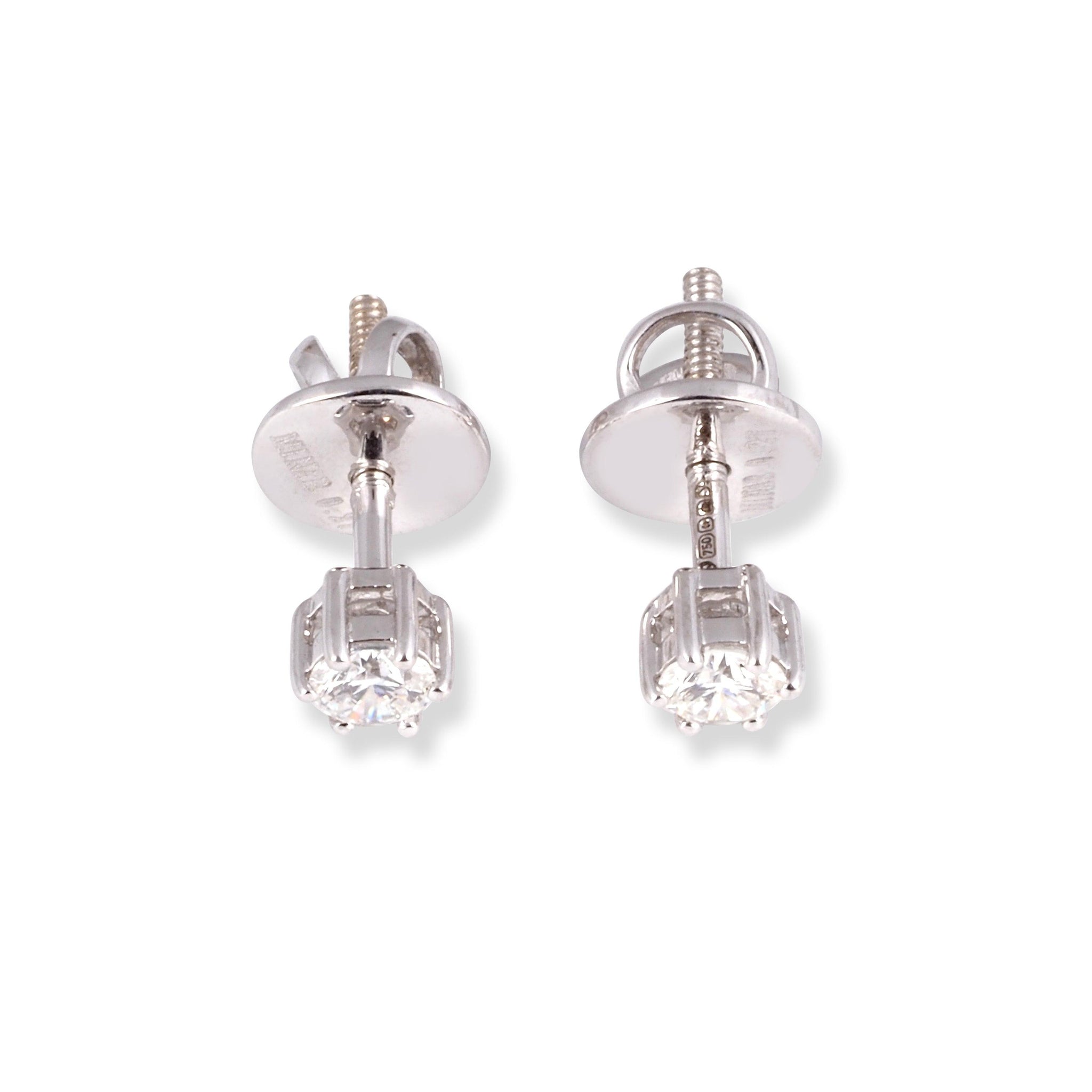 18ct White Gold Diamond Stud Earrings 0.27ct MCS6947