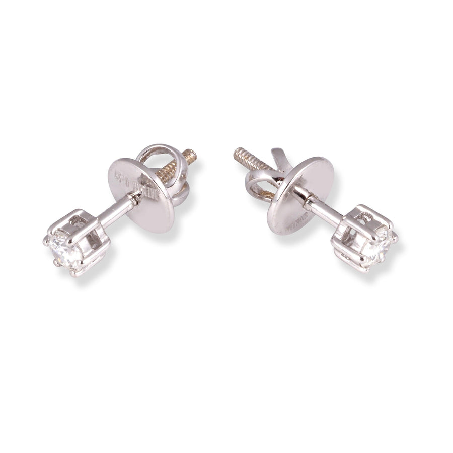 18ct White Gold Diamond Stud Earrings 0.27ct MCS6947
