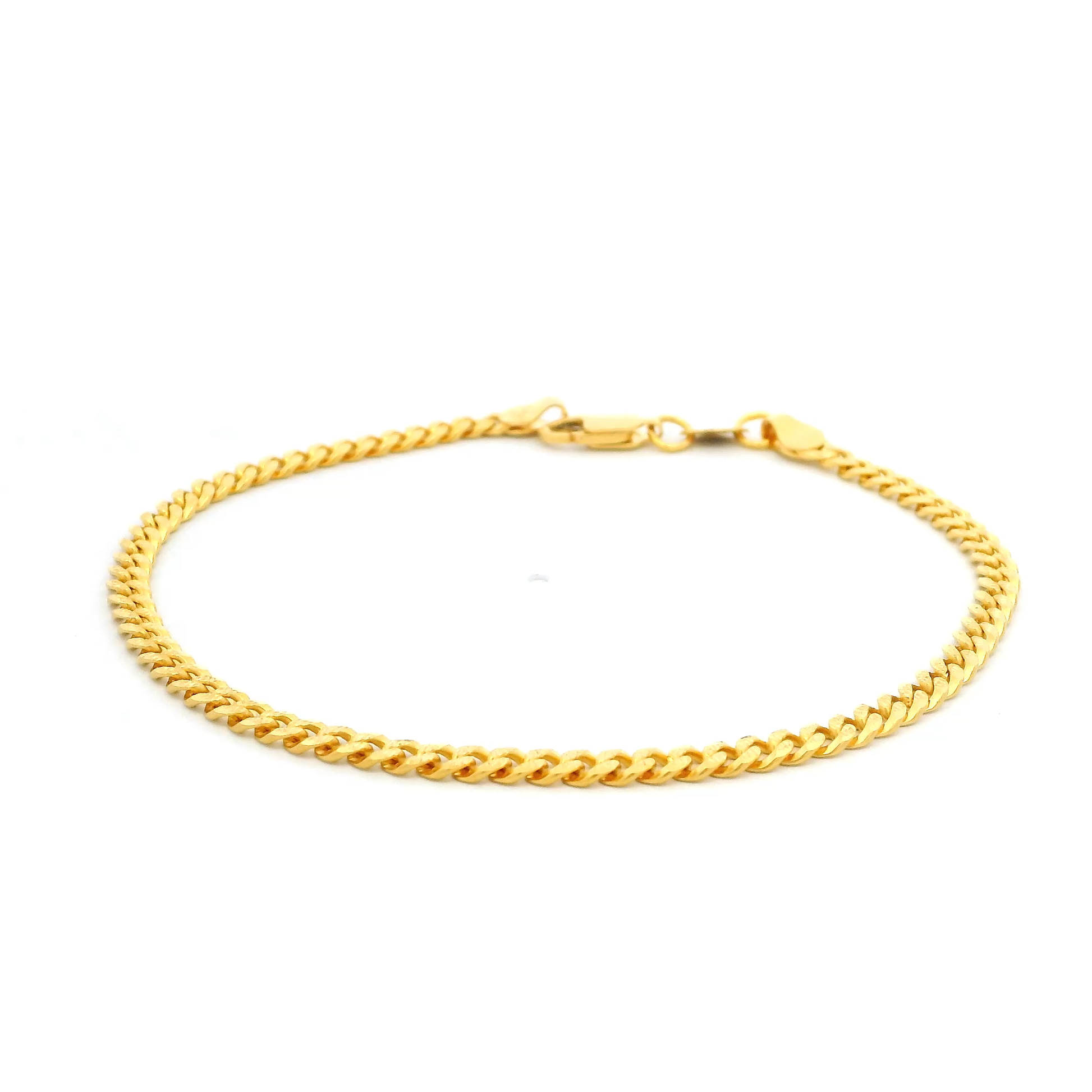 Men's 22ct Gold Curb Link Bracelet with Lobster Clasp – Luxury & Style