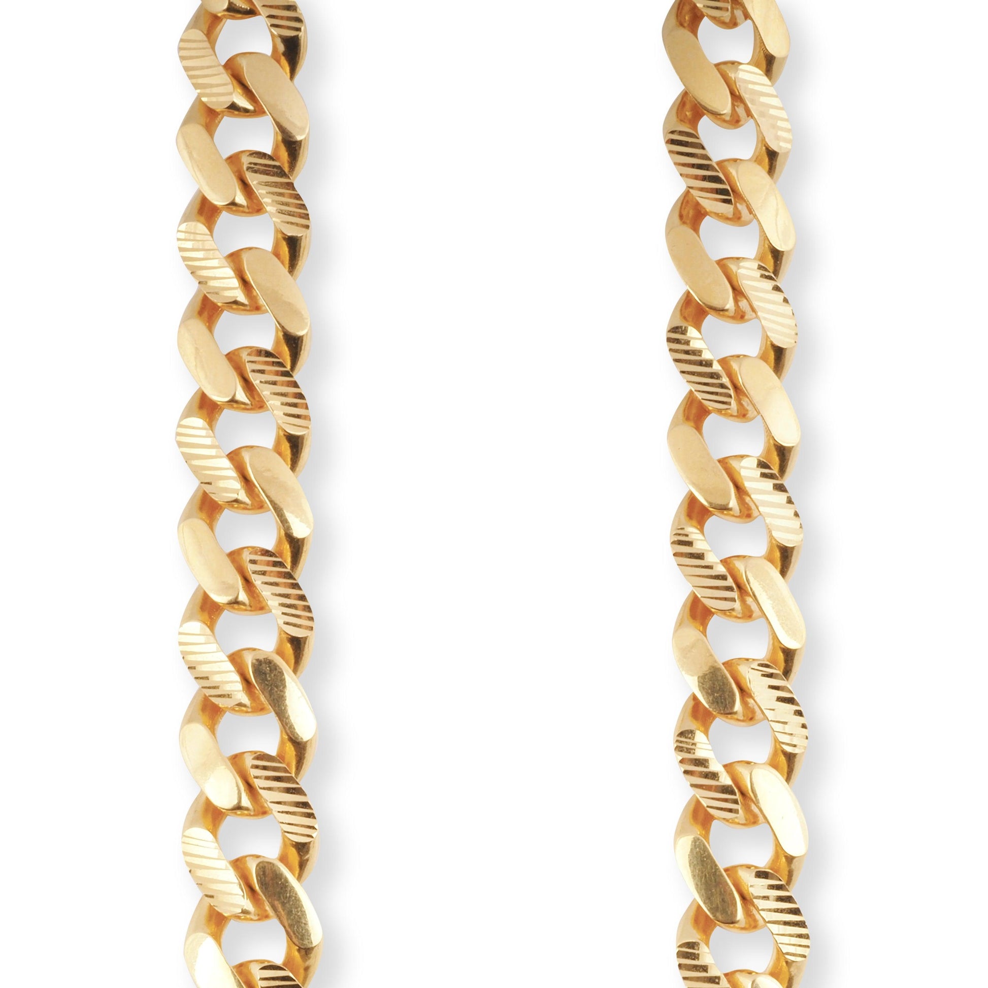 22ct Yellow Gold Curb Link Chain with Box Clasp N-7050 - Minar Jewellers