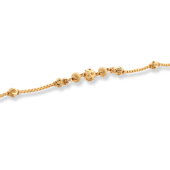 22ct Gold Bracelet with Diamond Cut Beads and Hook Clasp LBR-8512 - Minar Jewellers