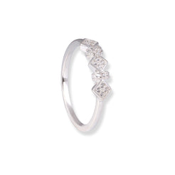 Sterling Silver Cubic Zirconia Ring SR115D - Minar Jewellers