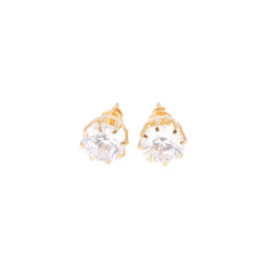 22ct Yellow Gold Cubic Zirconia Stud Earrings E-8530 - Minar Jewellers