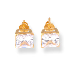 22ct Yellow Gold Cubic Zirconia Stud Earrings E-8531 - Minar Jewellers
