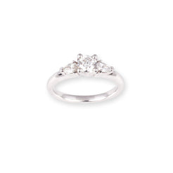 Platinum Diamond Trilogy Engagement Ring LR-5927 - Minar Jewellers