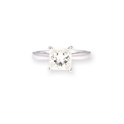 Platinum Diamond Princess Cut Engagement Ring LR-2140 - Minar Jewellers