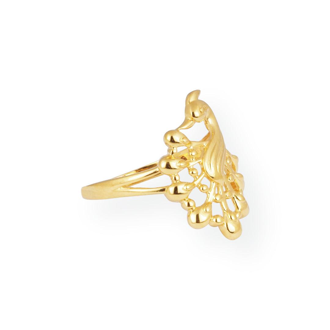 22ct Gold Peacock Design Ring LR-8652