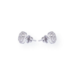 18ct White Gold Diamond Earrings ERZ5186 - Minar Jewellers