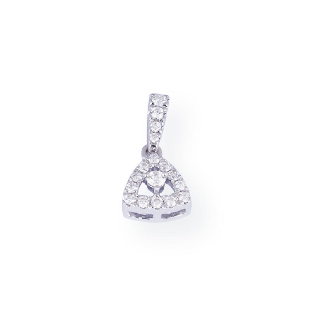 18ct White Gold Diamond Pendant PZ6760 - Minar Jewellers