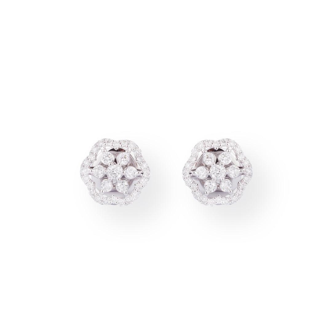 18ct White Gold Diamond Earstuds ERZ6592 - Minar Jewellers