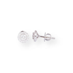 18ct White Gold Diamond Earrings ERZ3775 - Minar Jewellers