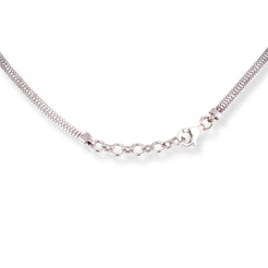 18ct White Gold Necklace with Cubic Zirconia Stones & Lobster Clasp N-8611 E-8611 - Minar Jewellers