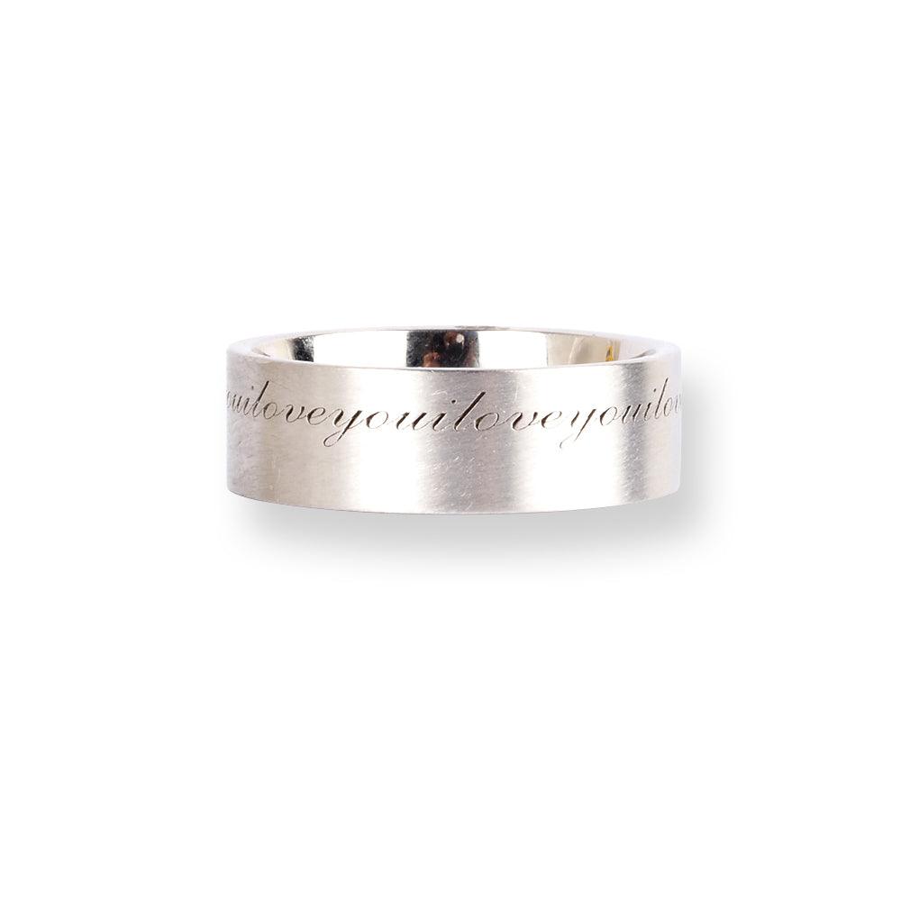 Platinum Gents 'I Love You' Engraved Wedding Band GR-4739 - Minar Jewellers