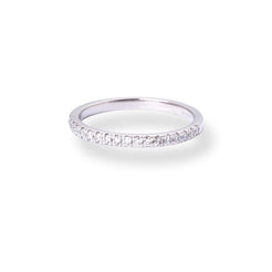 Platinum Round Brilliant Cut Diamond Claw Set Eternity Band LR-6696 - Minar Jewellers