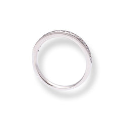 Platinum Round Brilliant Cut Diamond Claw Set Half-Eternity Band LR-6695 - Minar Jewellers