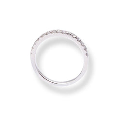 Platinum Round Brilliant Cut Diamond Claw Set Half-Eternity Band LR-6697 - Minar Jewellers