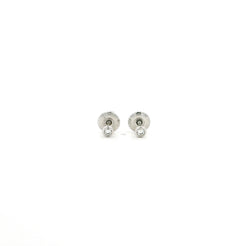 Platinum Diamond Stud Earrings – Everyday Round Bezel Solitaire Earrings