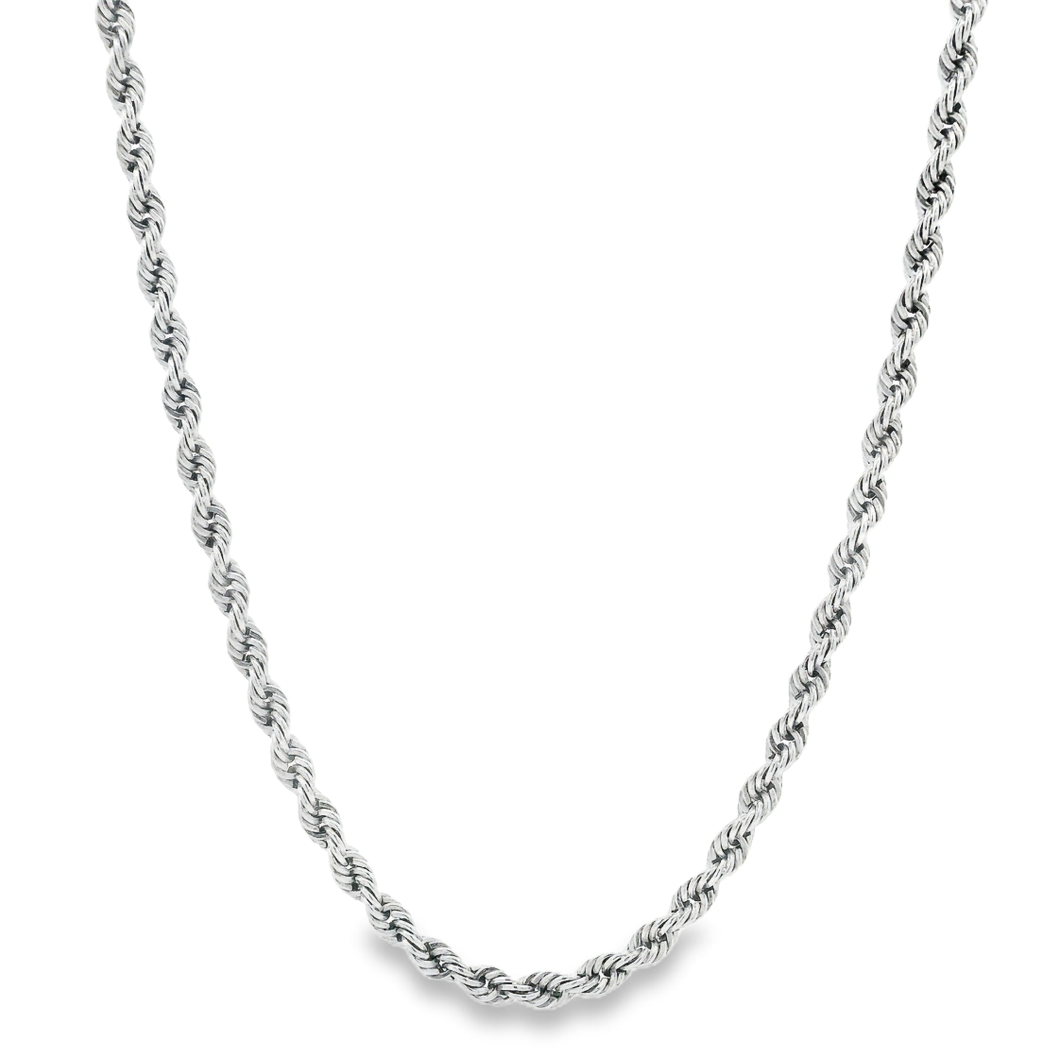 Solid Platinum Rope Chain 22 Necklace – Premium Fine Jewellry Gift