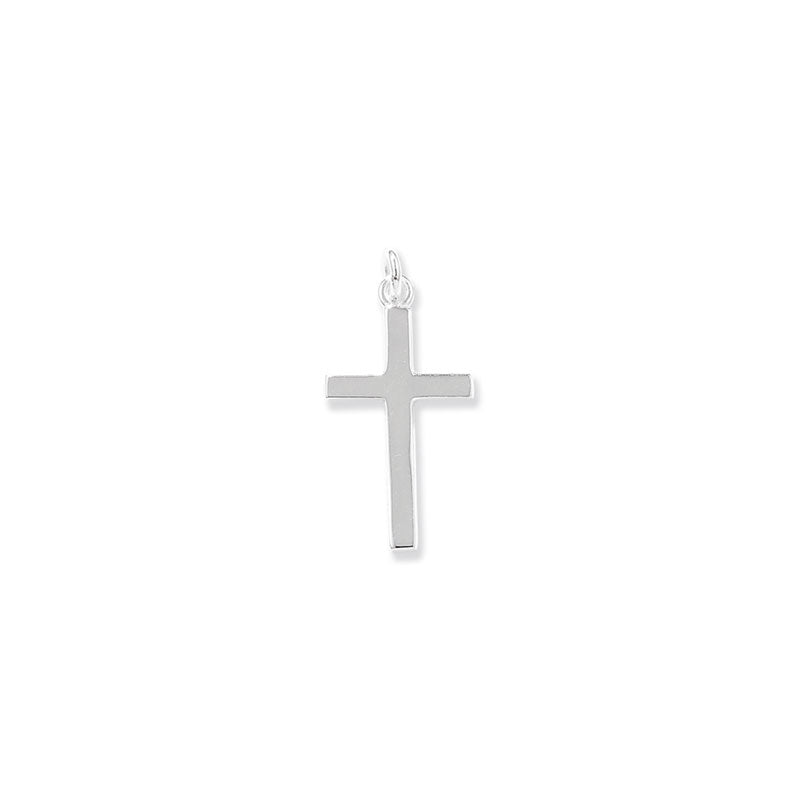 Sterling Silver Plain Cross Pendant – Classic Polished Design