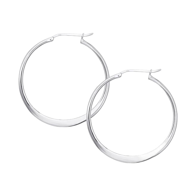 Sterling Silver Polished Hoop Earrings – Classic Everyday Jewellery