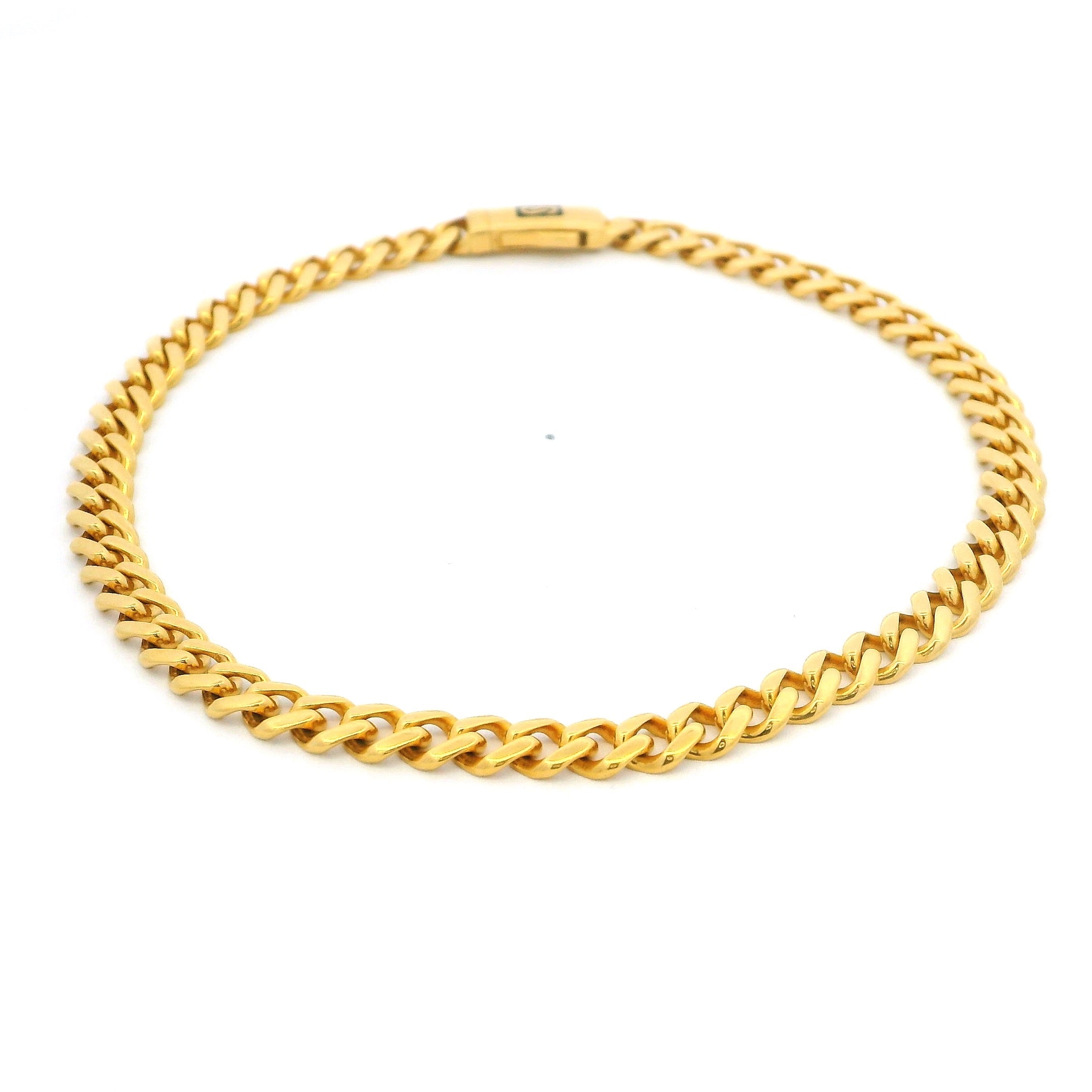 Stylish_22ct_Gold_Curb_Chain_Polished_Finish_Bracelet_with_Box_Clasp_for_Men