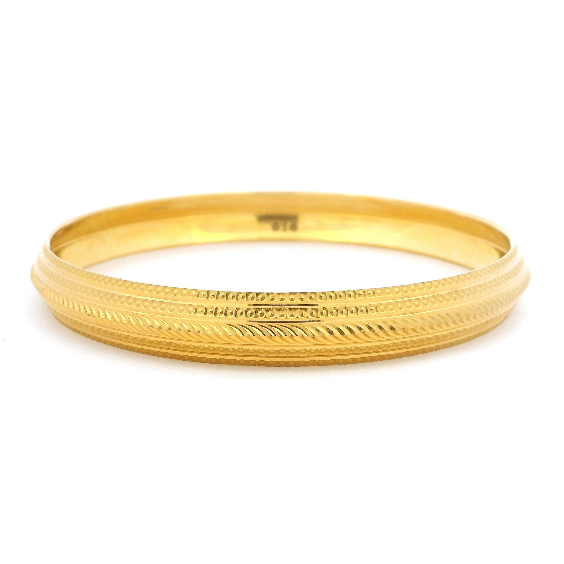 Stylish Handcrafted 22ct Yellow Gold Hollow Kada Bangle for Men – Bold & Timeless