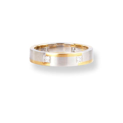 Two Tone Platinum Diamond Ring MXD315 - Minar Jewellers