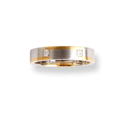 Two Tone Platinum Diamond Ring MXD315 - Minar Jewellers