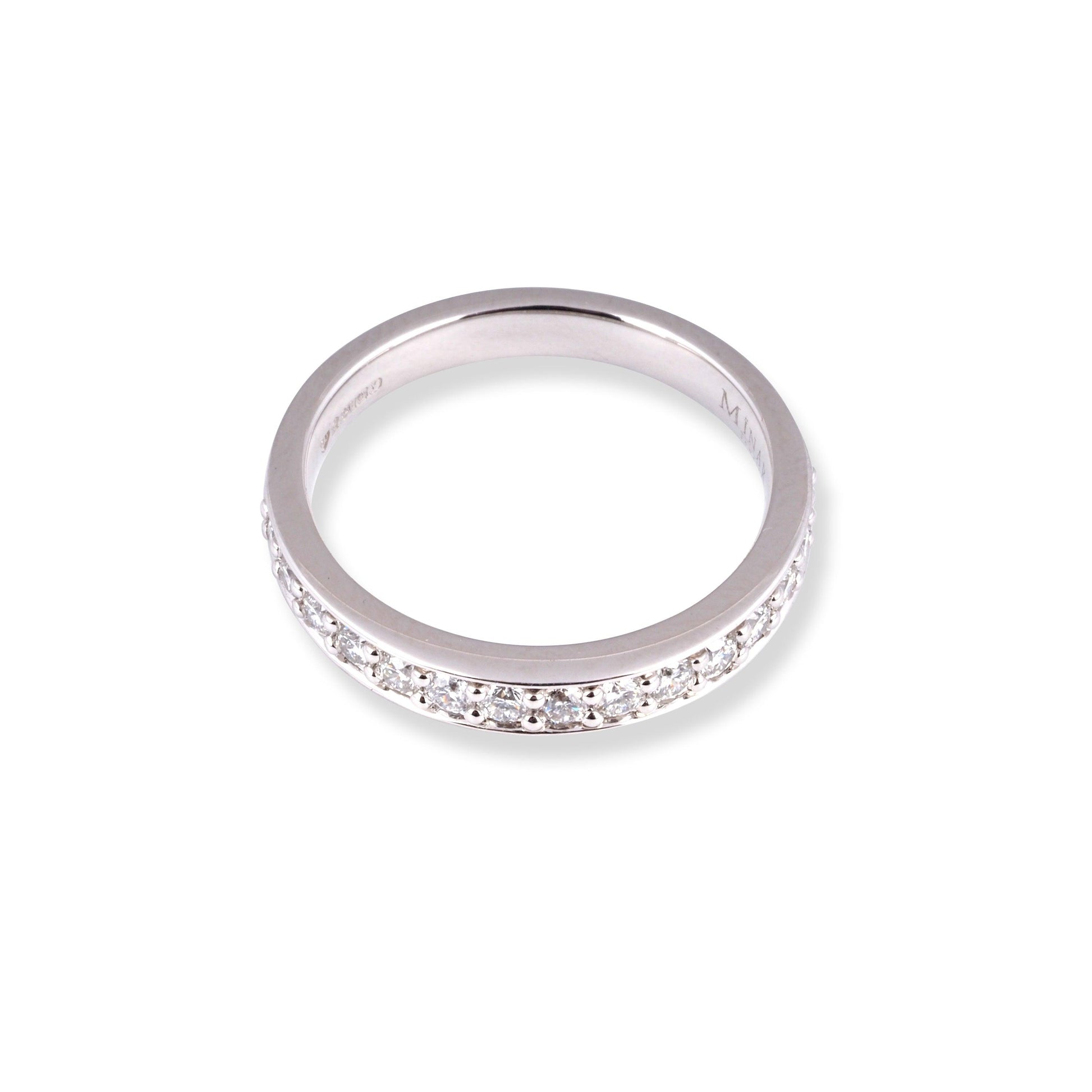 Platinum Diamond Half Eternity Ring LR-7058 - Minar Jewellers