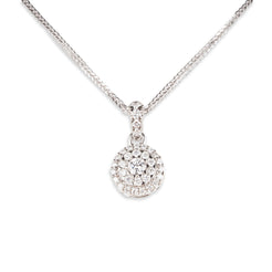 Platinum Diamond Set with 18ct White Gold Chain PZ4488/ERZ3048 - Minar Jewellers