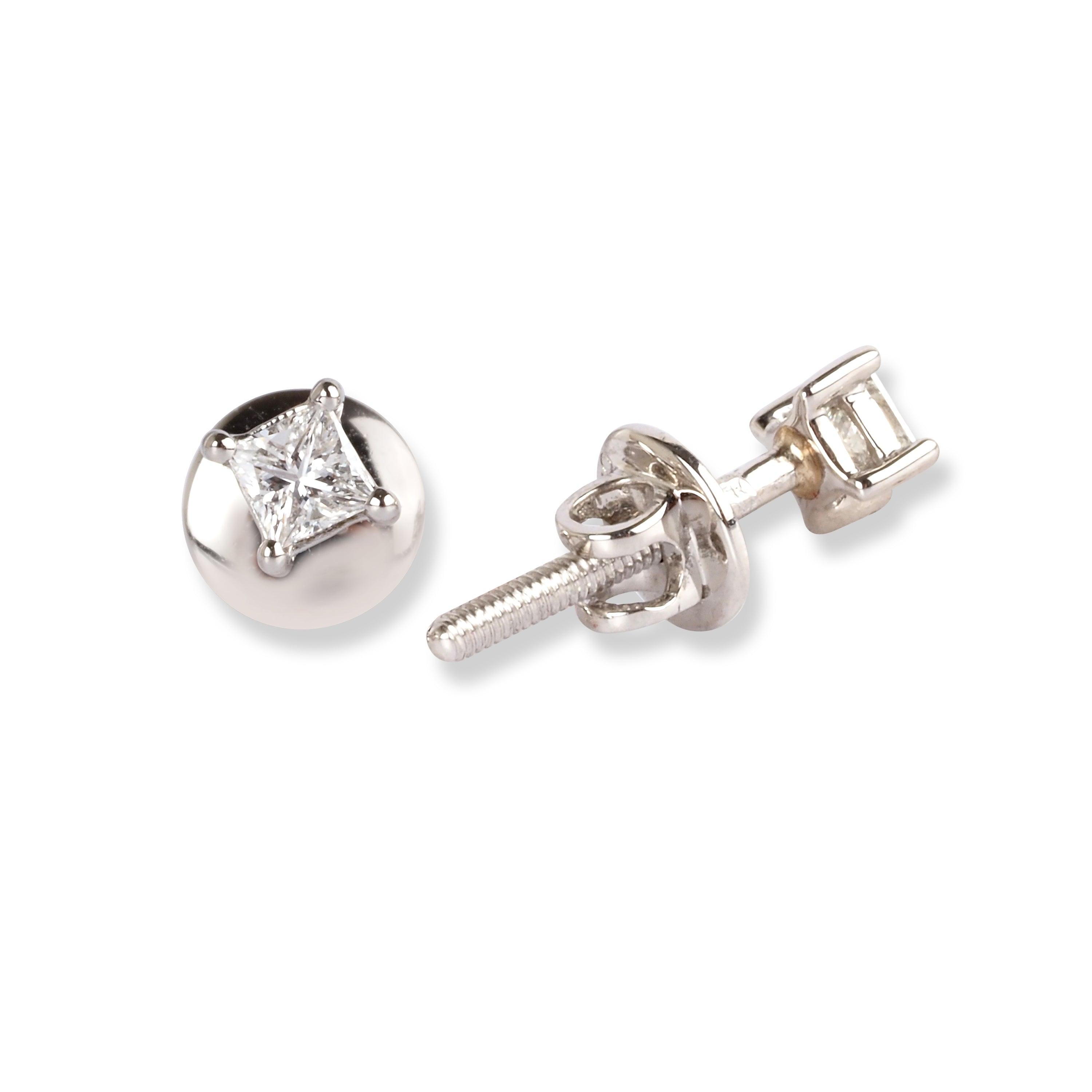Platinum Diamond Stud Earrings E-7943 - Minar Jewellers